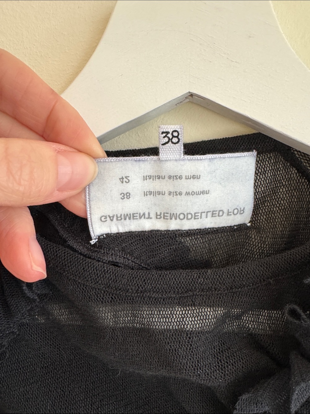 Mm6 maison Margiela Black Ruffle Sheer Long Sleeve Top - Picture 3 of 6